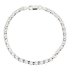 Armkettchen Rolo aus Sterling Silber, 4 mm